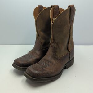 Ariat Boys 12.5 Earth Brown Rambler Western Boots 10007602 Size 12.5 M